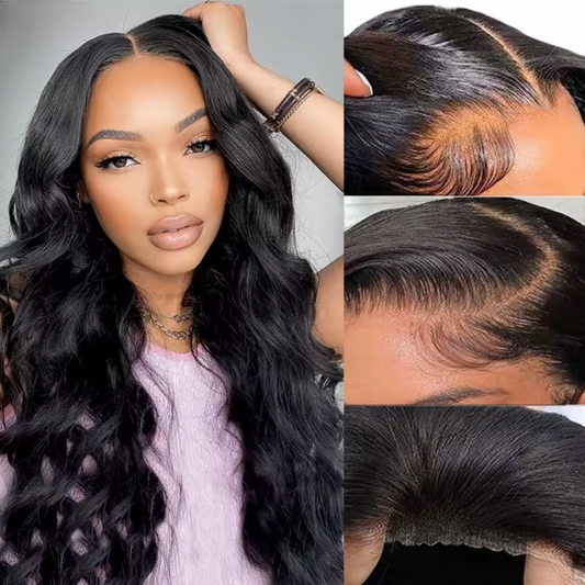 Sheβs Effortless - #1B Glueless Wear-And-Go Long Body Wave Brazilian Human Hair Wig