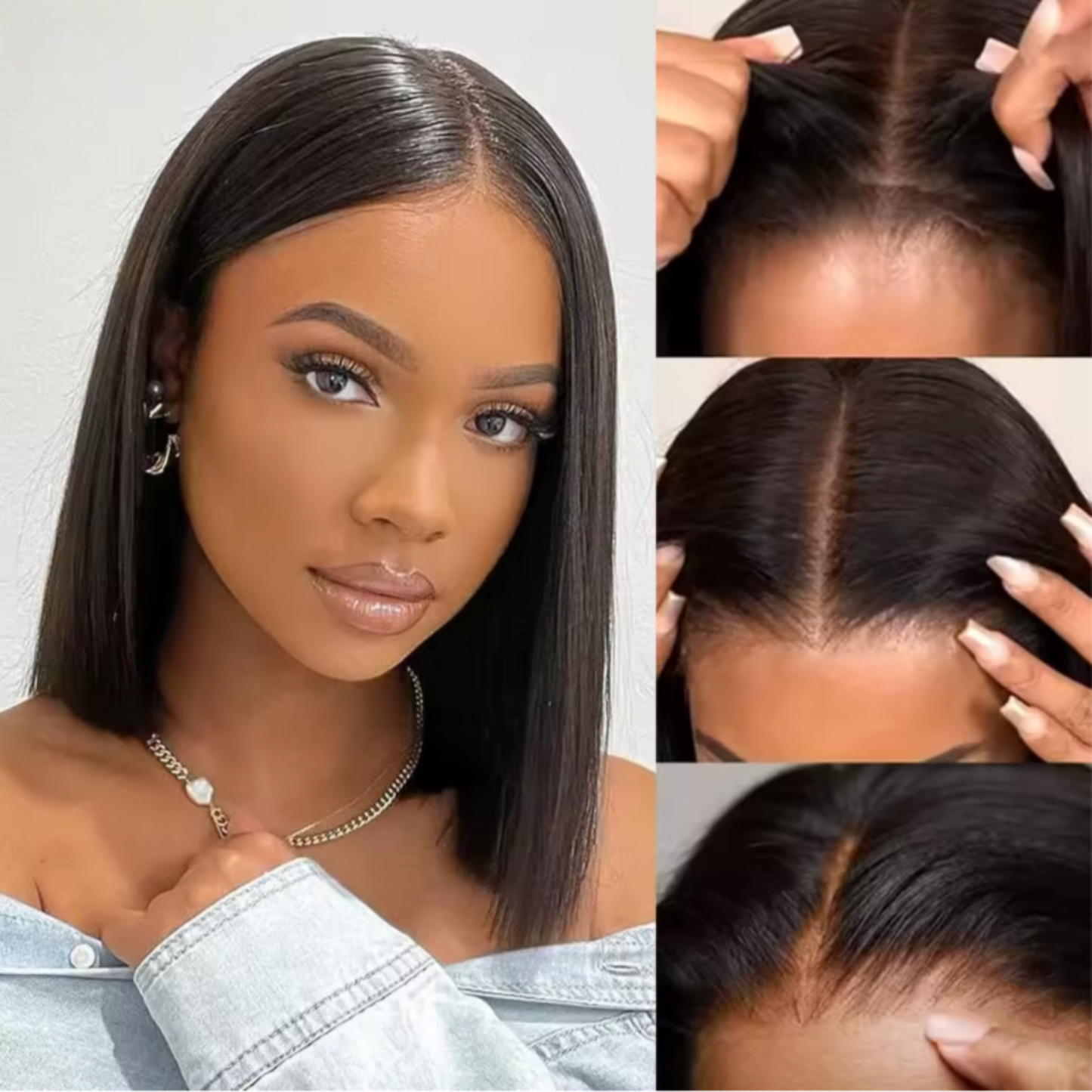 She Means Business - #1B Straight, Bob Brazilian Human Hair Wig